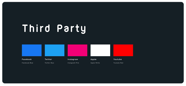 Third Party ColorのDarkテーマのカラーパレット