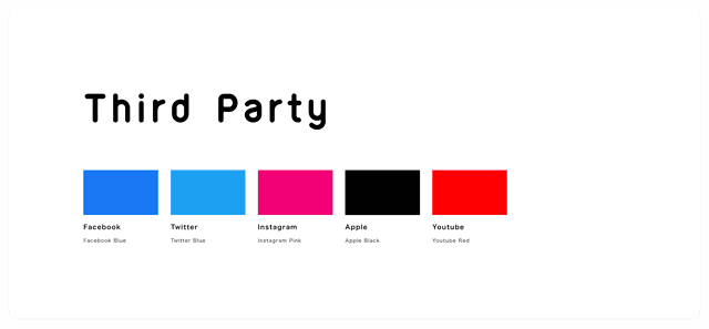 Third Party ColorのLightテーマのカラーパレット