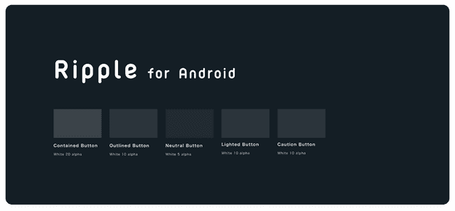 Android向けのRippleのDarkテーマのカラーパレット
